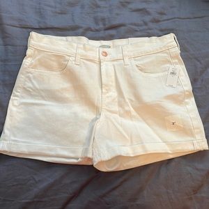 White Jean Shorts